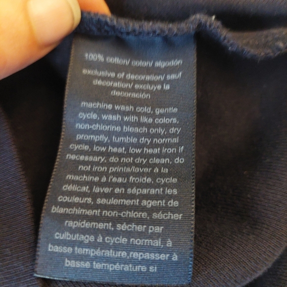 Tommy Hilfiger Navy Blue V Neck Short Sleeve Tshirt Preppy Old Money Size XS - Picture 8 of 10